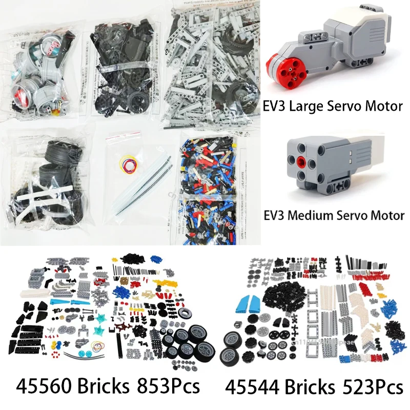 

NEW EV3 Robot 45544 45560 Core Expansion Set Servo Motor Building Blocks Technical STEAM Educational Bricks for school Toy Gift