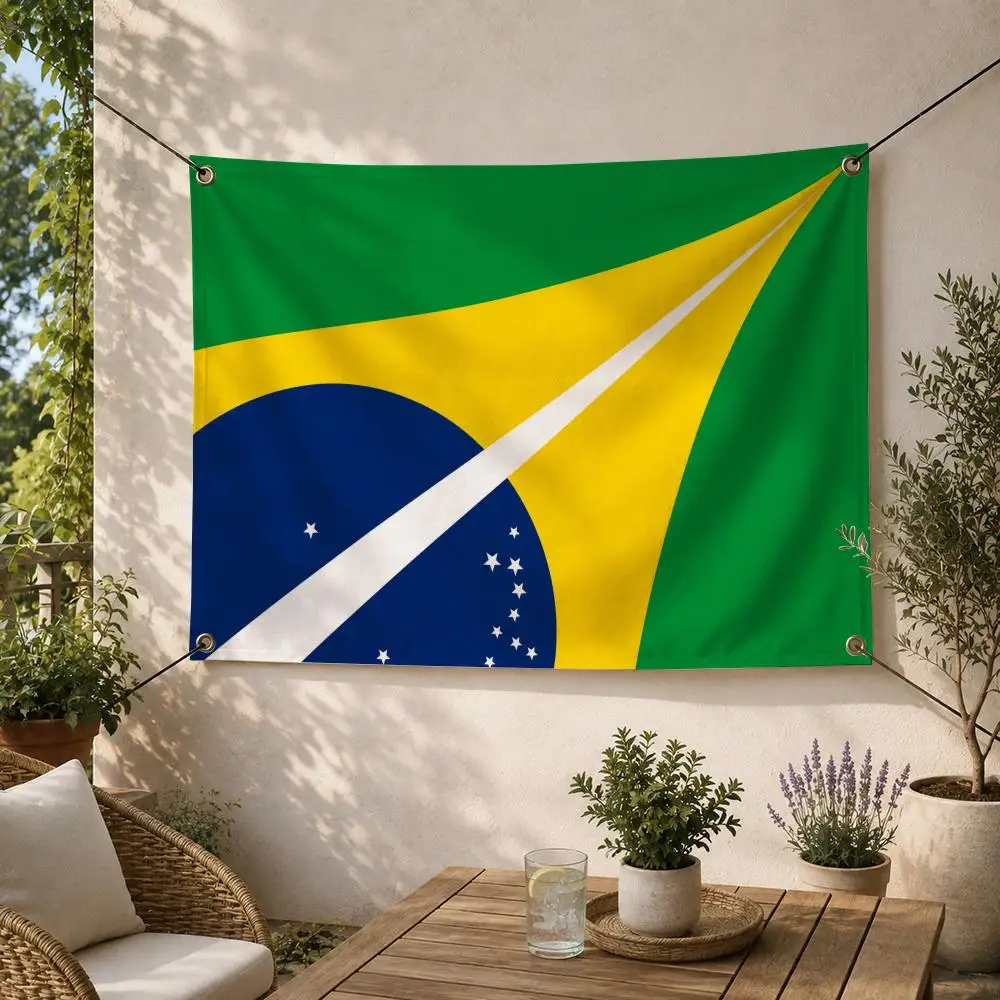 Travel Island Brazil Outdoor Banner Flags Decorative Flag Banner for Outdoor Garden Yard Camping Party Home Wall Hanging Decor