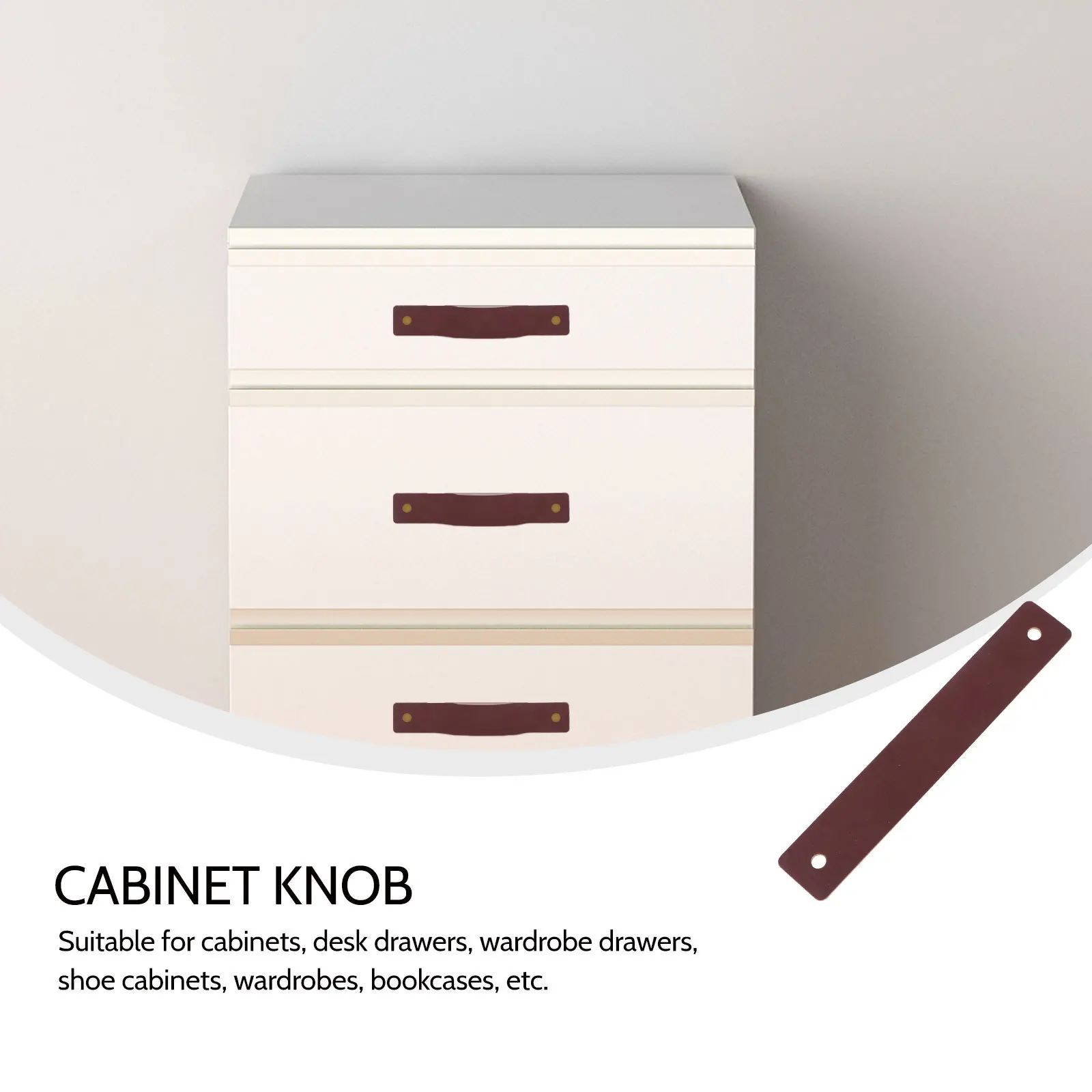 

2Pcs Brown Cabinet Pull Knobs Stylish Drawer Handles Wardrobe Cupboard Door Knobs Practical Furniture Cabinet Knob