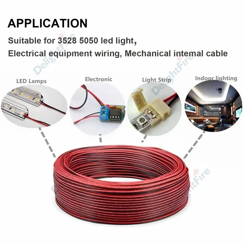 2/3/4/5/6pin przewód elektryczny 12V przedłużacz taśmy LED 22 20 18AWG drut płaski do taśm LED RGB RGBW WS2812B