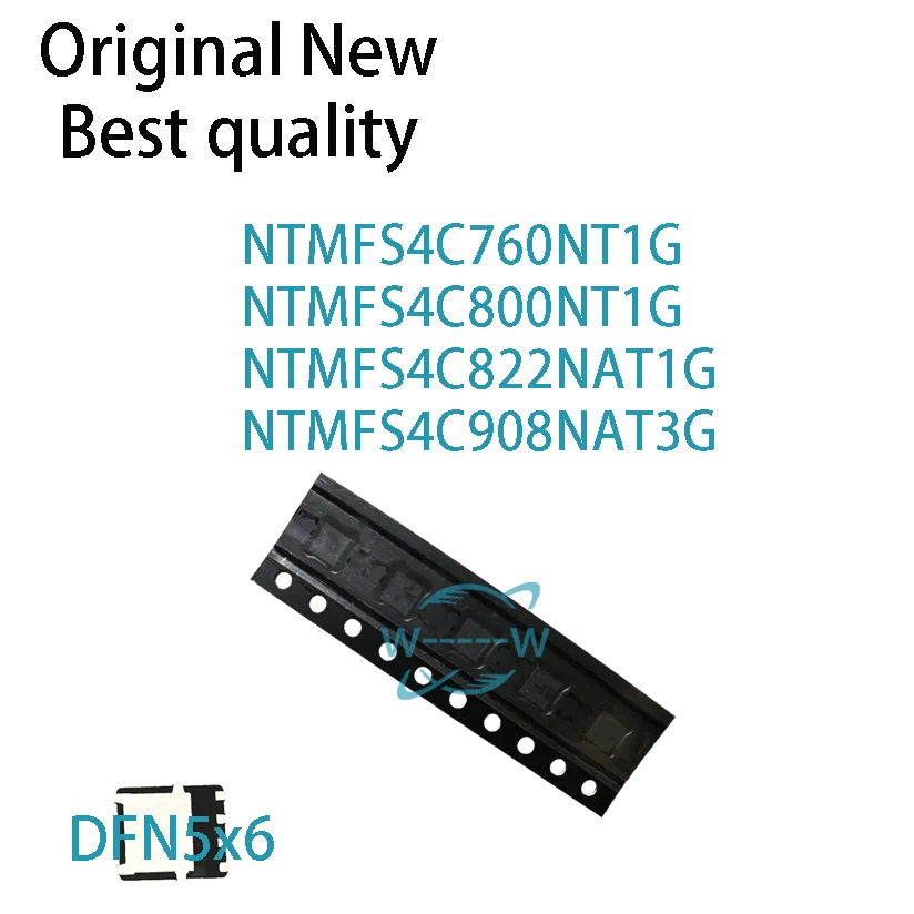 

(5 PCS)NEW NTMFS4C760NT1G NTMFS4C800NT1G NTMFS4C822NAT1G NTMFS4C908NAT3G 4C760 4C800 4C022 QFN MOSFET IC Chip electronic