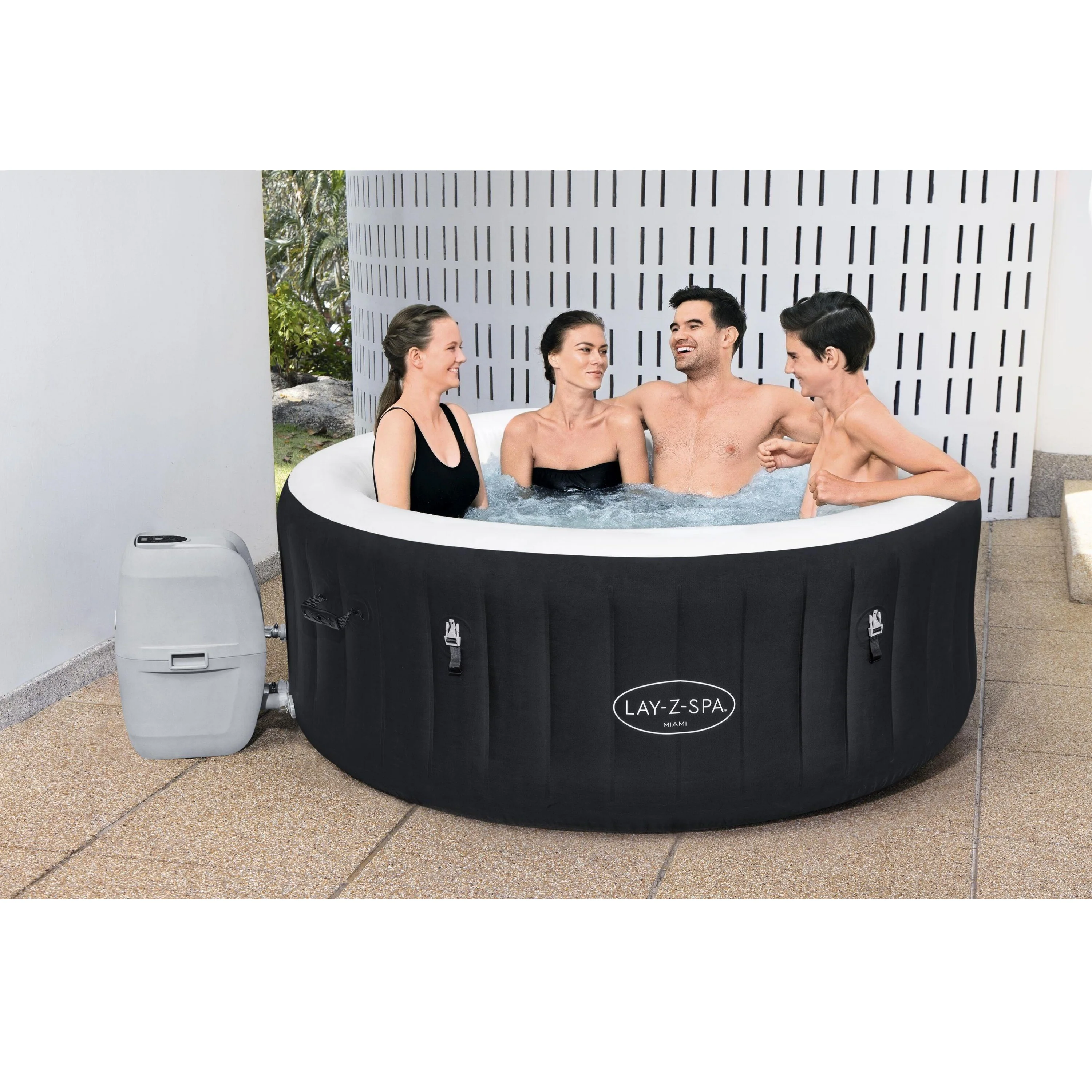 

STLF 60001 Lay Z Spa Miami AirJet Inflatable Hot Tub Spa 2-4 Person Inflatable Spa Tub Bath Tub Spa Pool