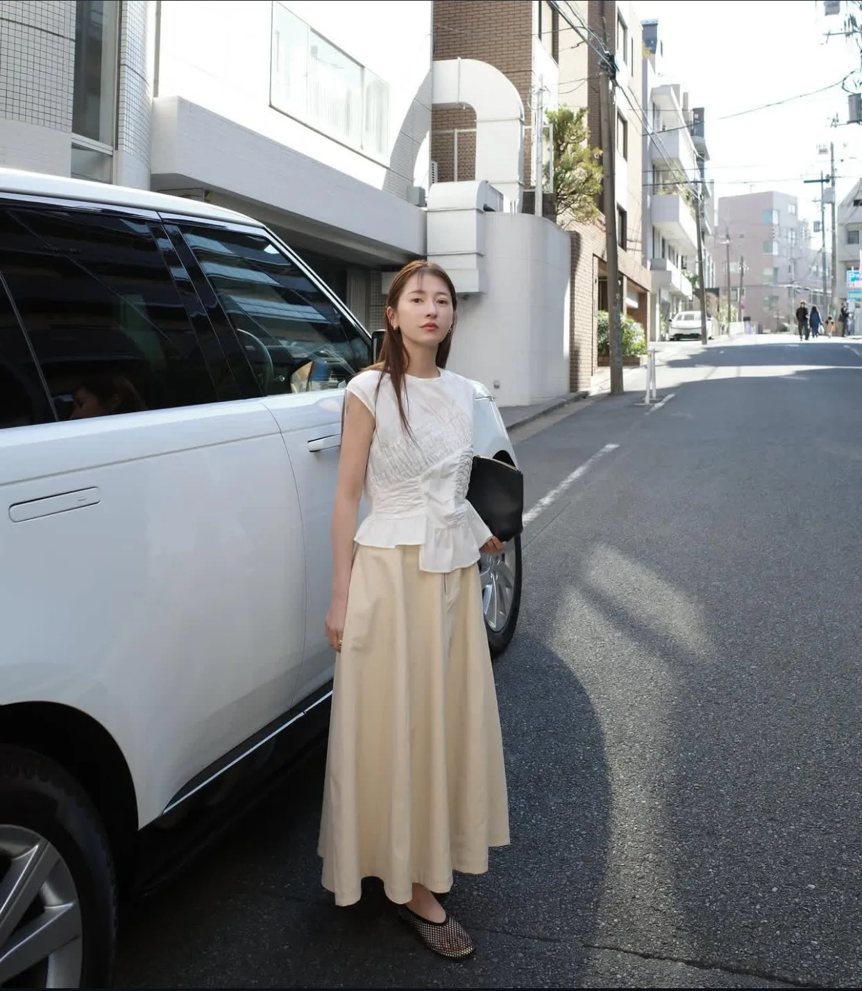 

Gagarich 2025 Summer New Style Japanese Shrinking Fold Waist To Show Thin Temperament Sleeveless Shirt Simple Top Women