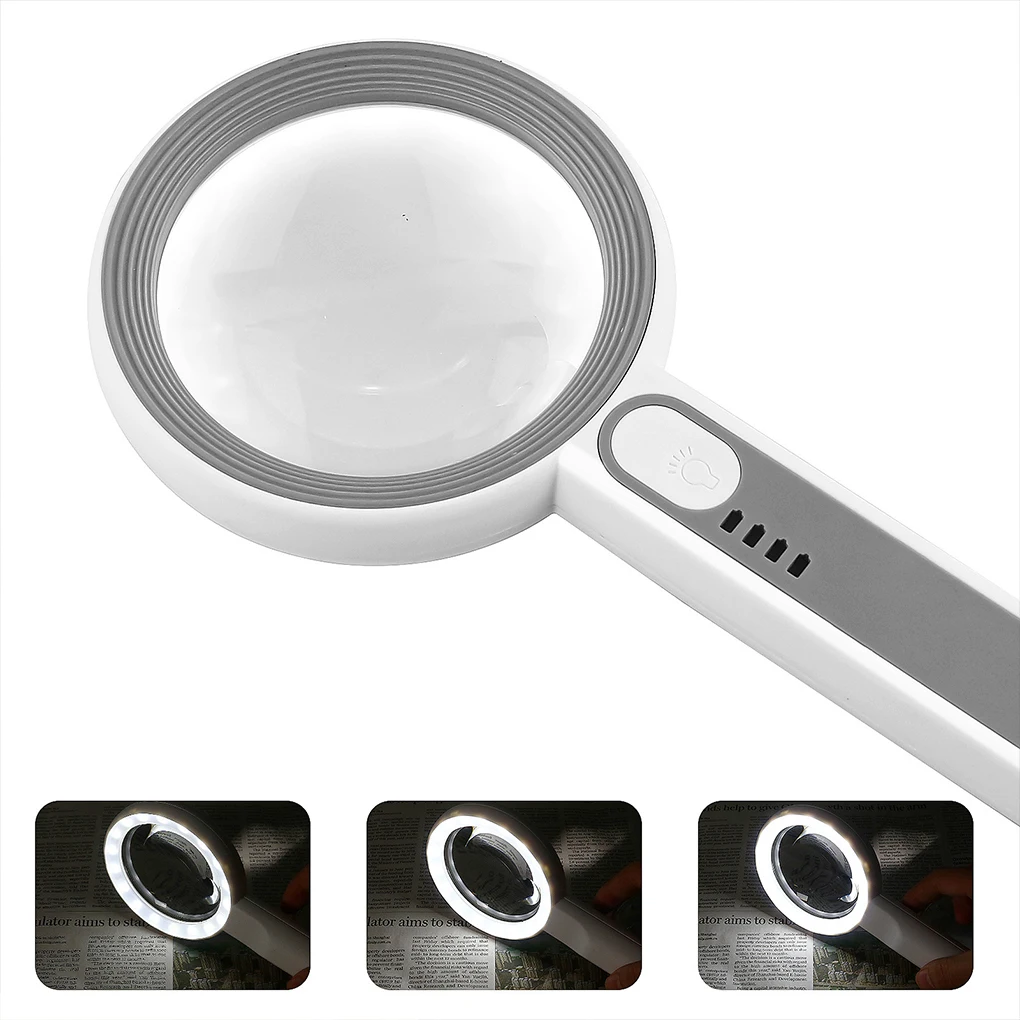 User-friendly Magnifying Glass With LED Lights For Precise Measurements Professional Grade Equipment 5012C  50mm