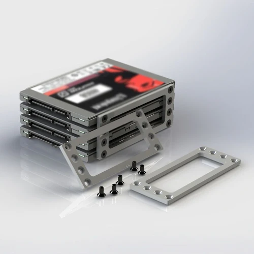 Imagen 2 del producto Soporte de jaulas para PC SSD HDD de 2,5 pulgadas, marco de unidad de estado sólido, apilamiento multicapa, acoplamiento externo, estante de disco duro SATA, montaje de Metal