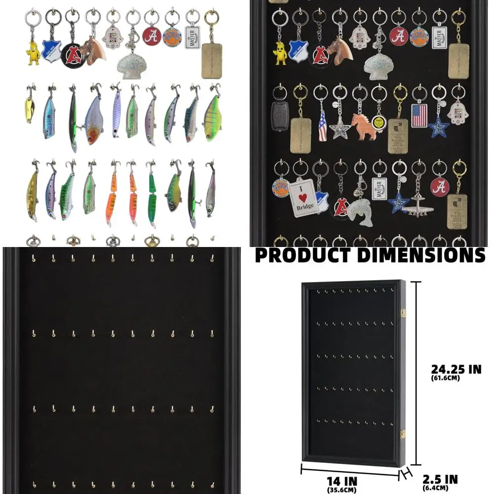 

Mahogany Wall Cabinet: Display Keys, Fishing Lures, Pocket Watches and More for Home Kitchen