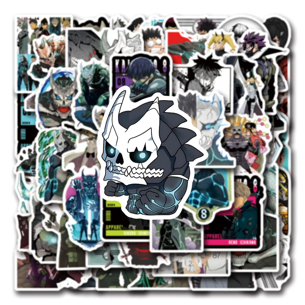 10/30/57pcs Cool Anime Kaiju No.8 Stickers Cartoon Kids DIY Decals Toy DIY Skateboard Notebook Phone Case Manga Graffiti Sticker