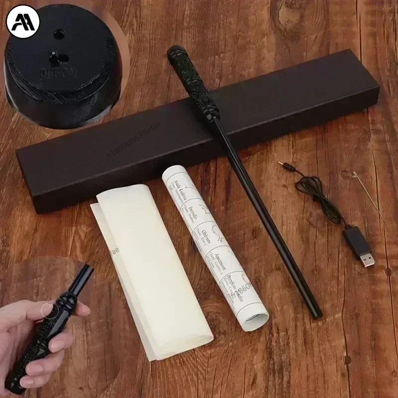 هاريز النار التنفس الصولجانات السحرية مجموعة كاملة من الدعائم المرحلة السحرية توهج عصا سحرية هالوين عيد الميلاد تأثيري الهدايا اللعب #4