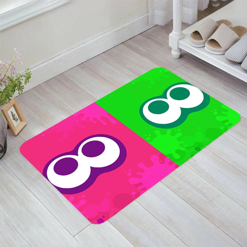 

Game S-Splatoon 3 Floor Mat Room Mats Carpet Entrance of House Balcony Kitchen Rug Rugs Home Carpets Foot Doormat Door Bathroom