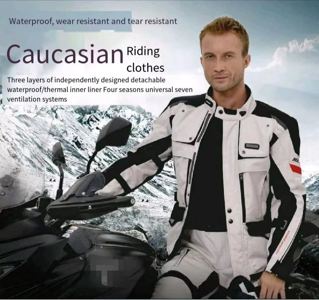 NERVE Caucasus motorcycle riding suit for men Summer breathable four seasons universal rally suit fall waterproof winter warm