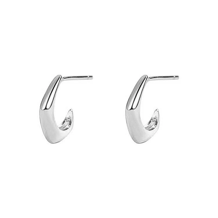 

Real 925 Sterling Silver Mini Geometric Stud Earrings for Women Minimalist Classic Fine Jewelry Personality Accessories