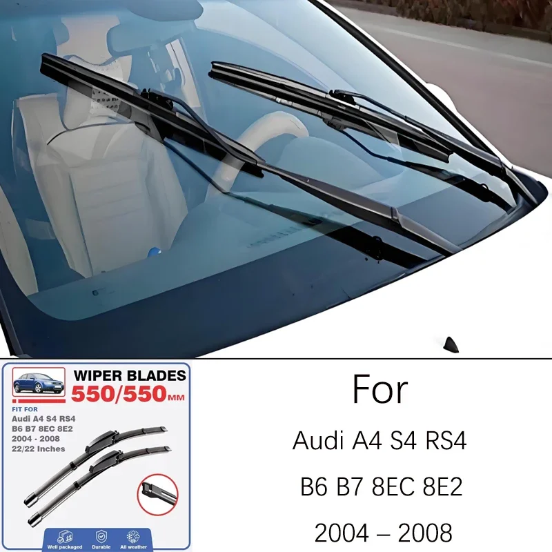

For Audi A4 S4 RS4 B6 B7 8EC 8E2 2004-2008 2005 2006 22 22 Inch Front Wiper Blades Windshield Windscreen Window Accessories
