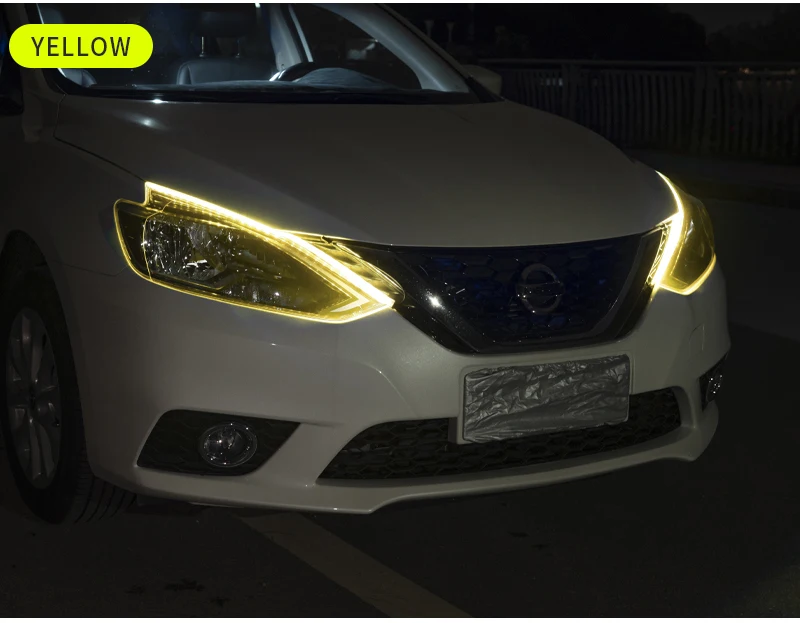 App-gesteuertes DRL Auto-Tagfahrlicht mit Blinker RGB Scan Start Flexibler Symphony Flow LED-Scheinwerferstreifen 12V – Detail 20