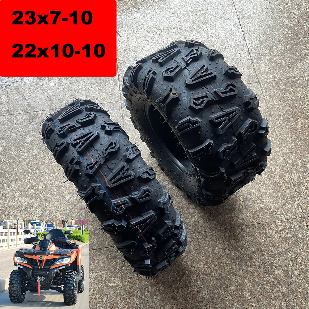ATV 23X7-10 front tire 22x10-10 rear tire for four wheel vehcile motorcycle 50cc 70cc 110cc 125cc Small ATV 10'' Wheels tyre