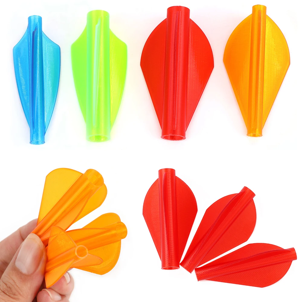 

6/12pcs Arrow Feather TPU Arrow Vanes Archery Fletching OD 4/6/7.6mm Arrow Shaft For Bow Shooting Hunting Target Quick Install