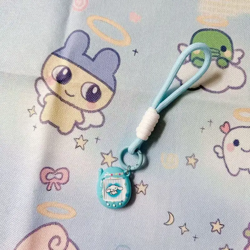 لطيف Tamagotchi الكرتون أنيمي المفاتيح الإبداعية النايلون الحبل للهواتف المحمولة والحقائب - هدية مثالية للصديقات