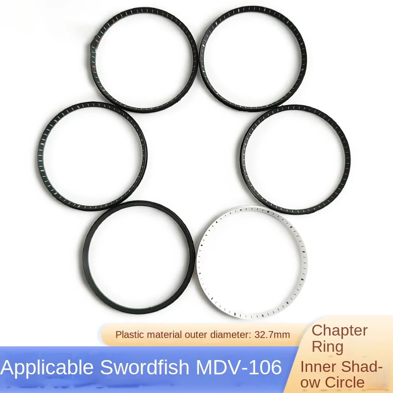 

Mod MDV-106 Inner Shadow Ring For Casio Marlin MDV-107 MDV 106 107 Plastic Chapter Ring Dial Scale Ring Inner Ring Watch Parts