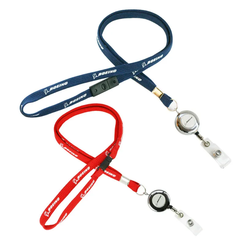 Boeing Boeing Star Alliance certificate lanyard Easy Pull Buckle CAAC Airline Passenger ID Set Badge Retractable Rope