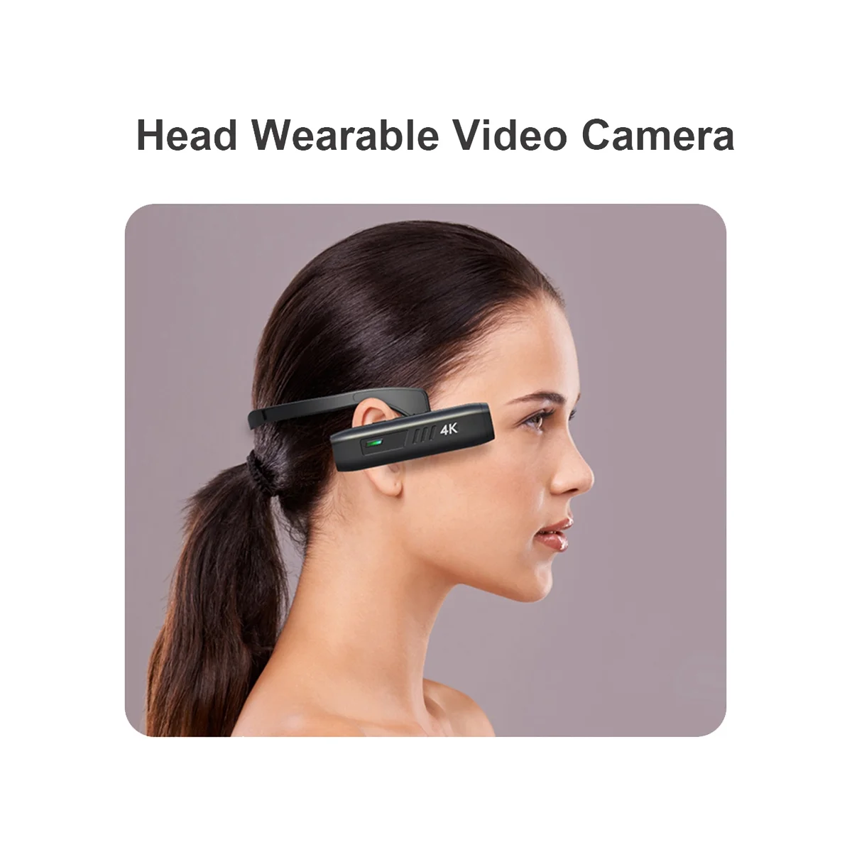 4K 30FPS Head Mounted Camera Wearable WiFi Video Camcorder Camera 120°Wide Angle Lens Anti-Shake APP Control Camera