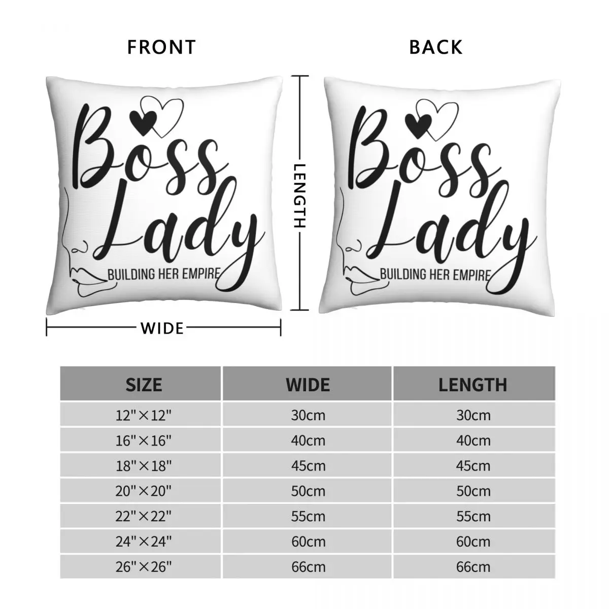 Boss Lady Building Her Empire Pillowcase Polyester Linen Velvet Creative Zip Decor Car Cushion Case