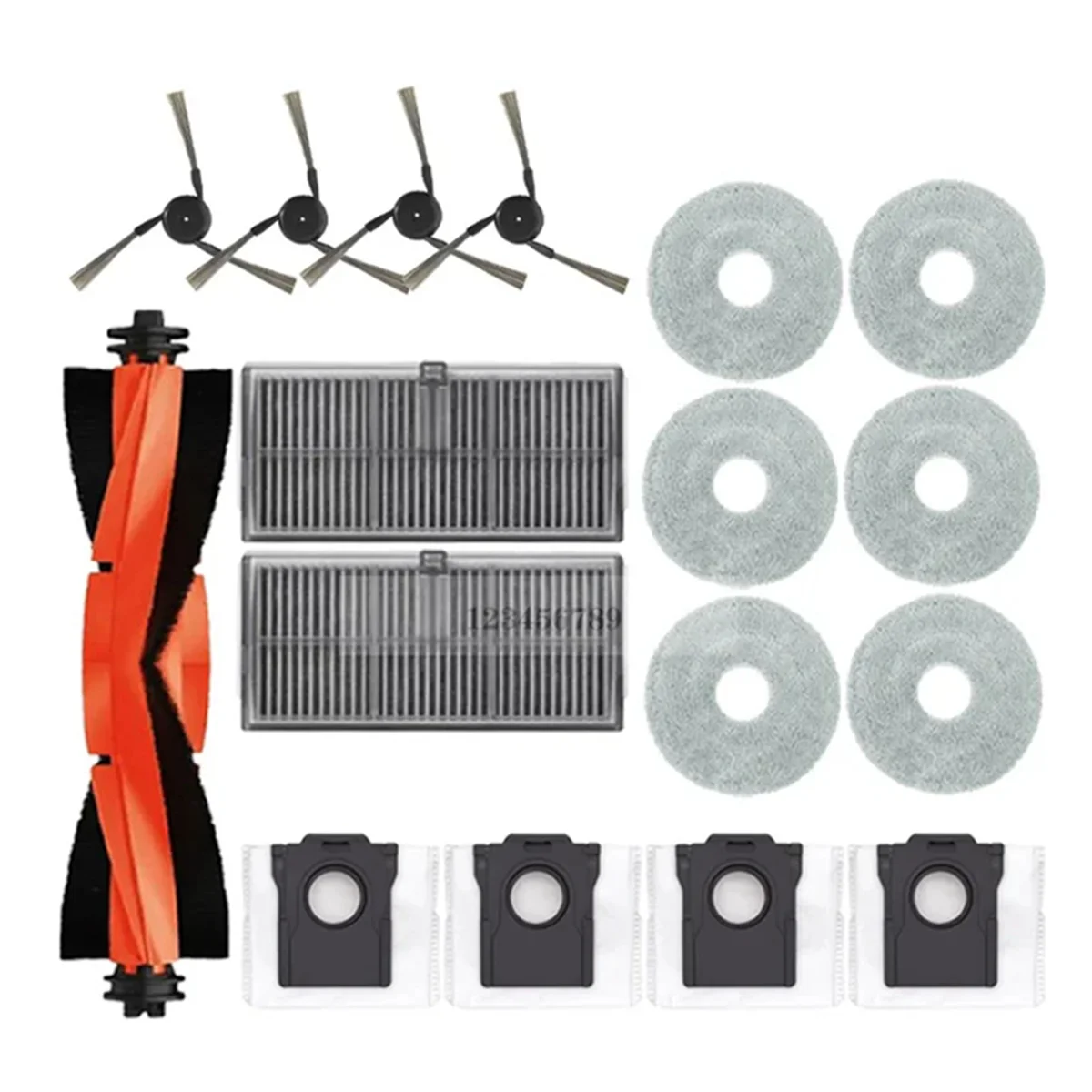 

For X40 Ultra, X40 Pro, S30 Pro Ultra Main Side Brush Hepa Filter Mop Cloth Dust Bag Replacement Accessories