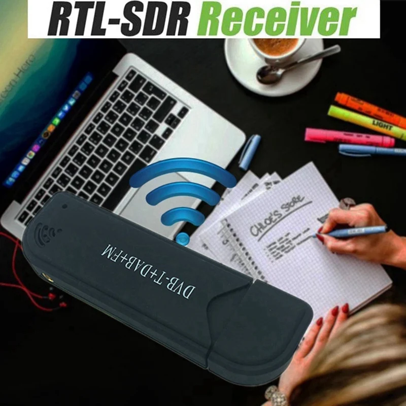 SDR Receiver Black ABS + Metal RTL2832U USB2.0 DVB-T DAB FM SDR RTL With Antenna And Remote Control