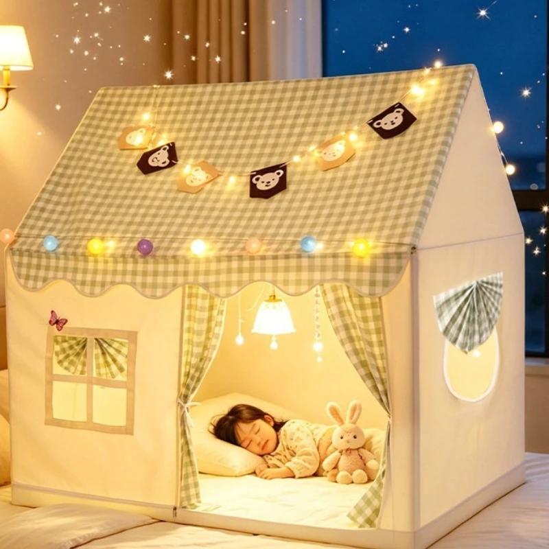 Kids Outdoor Play Tent - Grote kindertent voor binnen, prinsessenspeelgoed, geruit