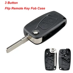 3 Button Remote Car Key Fob Case Shell SIP22 Car Key Fob Cover Housing Fit For Fiat Ducato Idea Punto Panda Stilo Bravo Grande