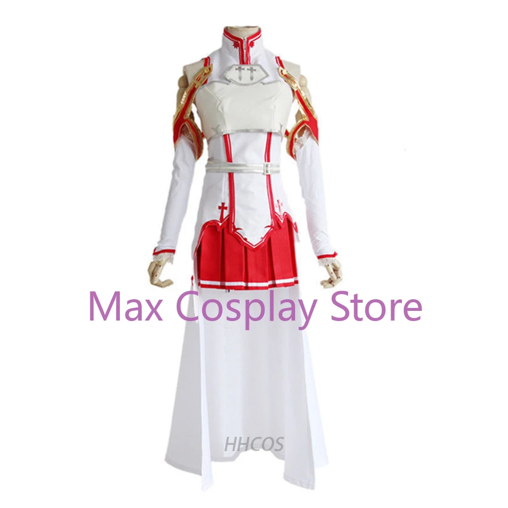 Max Cos SAO Cosplay Costume Asuna Yuuki Full Set Women Cosplay Costumes Haloween Anime Clothes