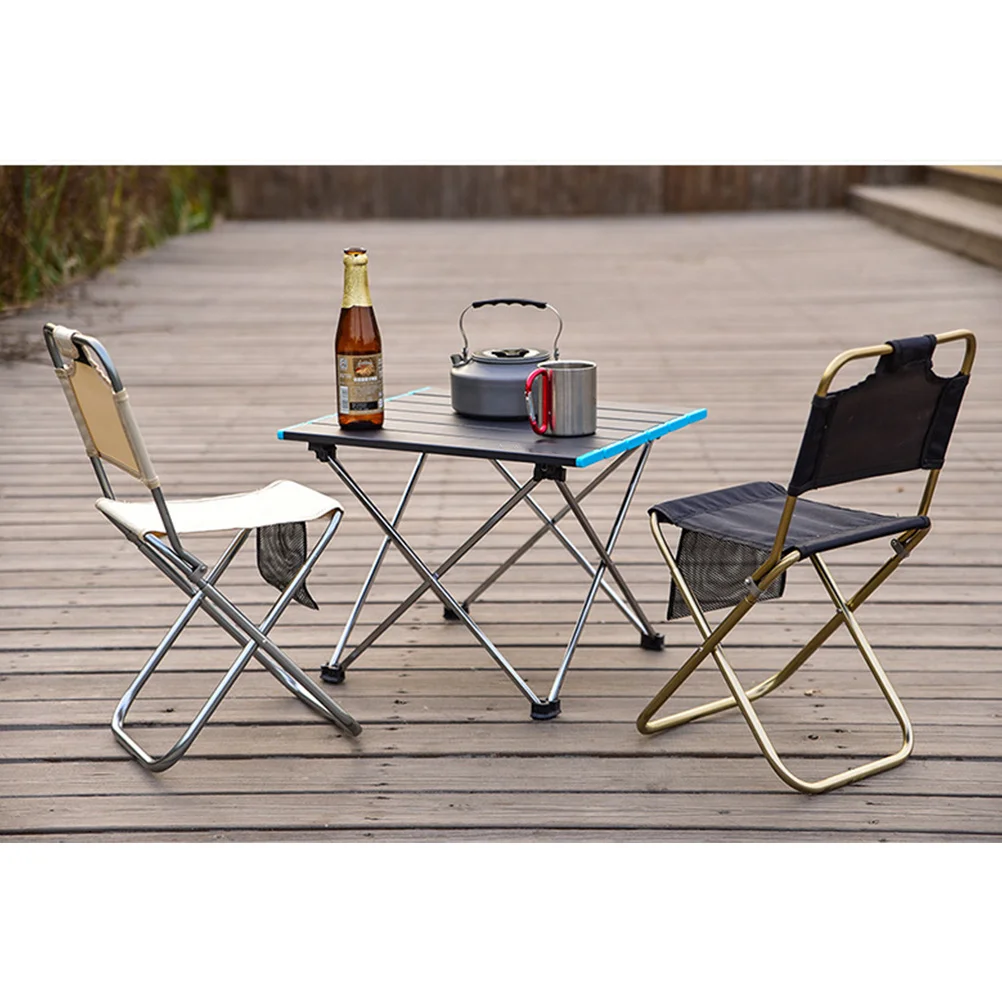 

Portable Folding Outdoor Stool Black Fishing Chair Durable Camping Seat Lightweight for Picnics Beach Hiking Folding Chair