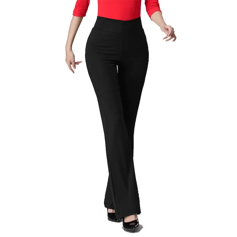 

High Waist Wide Leg Flare Latin Dance Pants for Women Ideal for Salsa and Ballroom Practice with Loose Fit Side Split