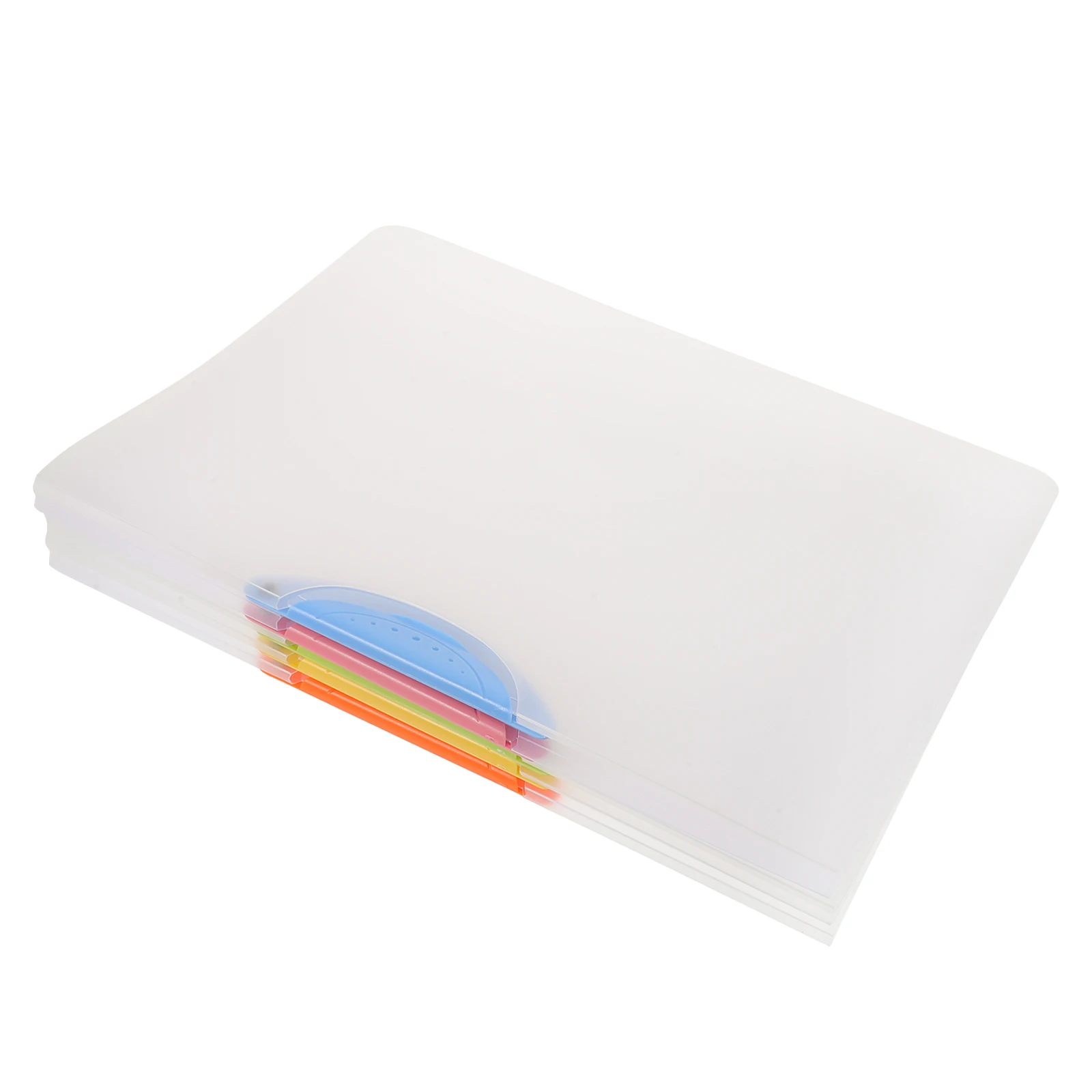 

5pcs Transparent Document A4 Plastic Lever Arch File Folder For School Office Desktop File Organizer Holder Papers Filing Folder