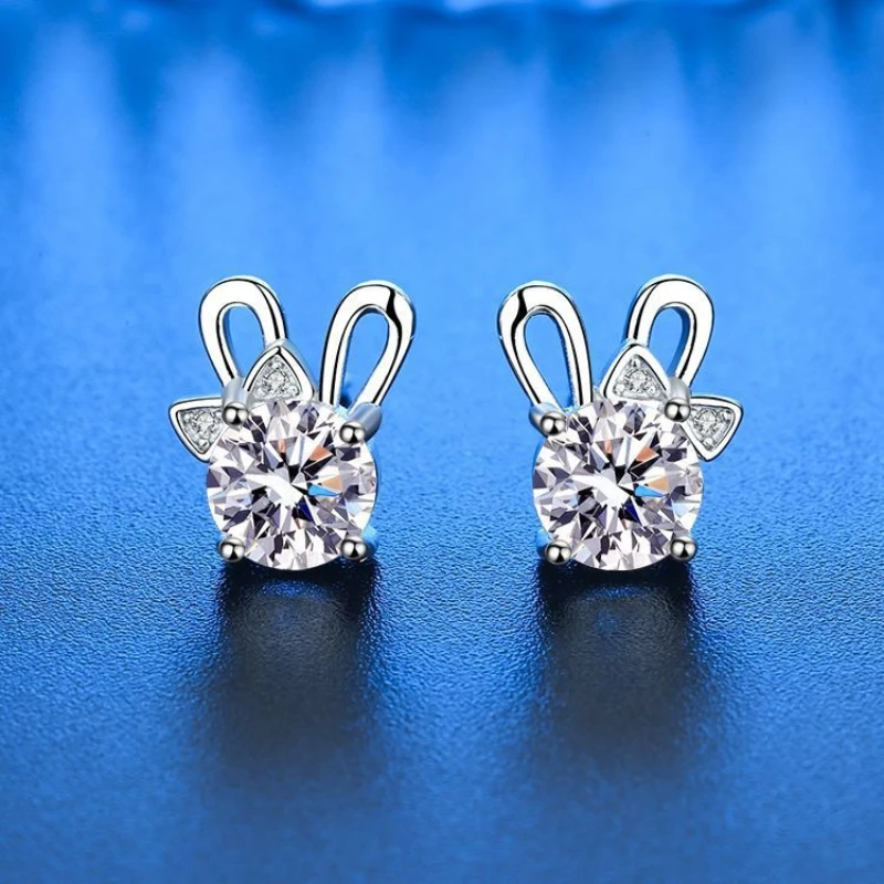 

New 925 Sterling Silver Earrings AAAAA Zircon Round for Women good Quality Wedding Engagement Jewelry Stud Earrings Party Gifts