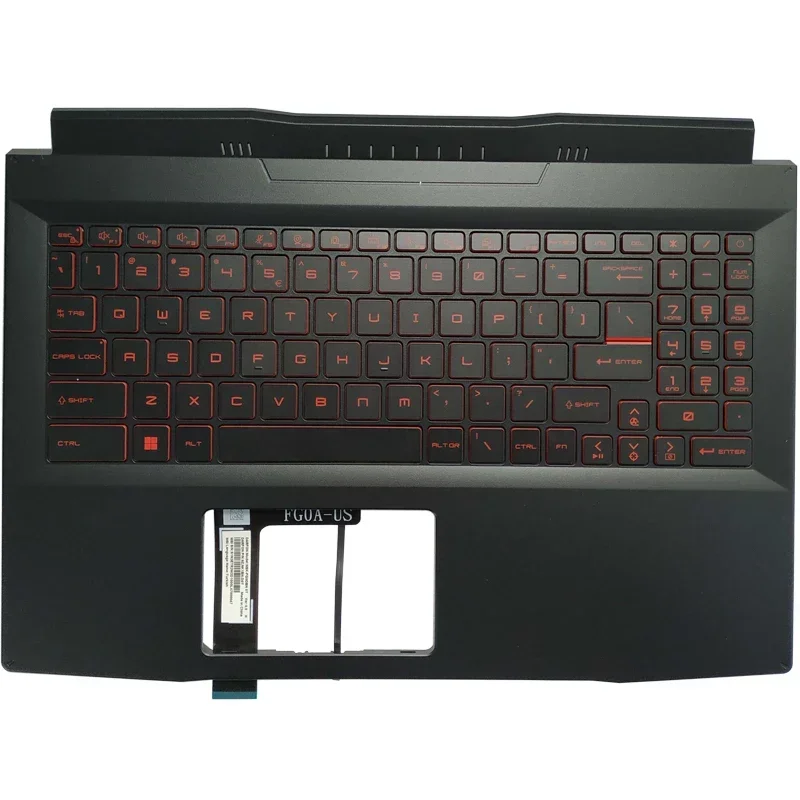 Imagem -02 - Teclado para Notebook com Palmrest Upper Backlight Eua e Espanhol Msi Gf66 11ue 11ug Ms1581 e Ms-1582 Novo