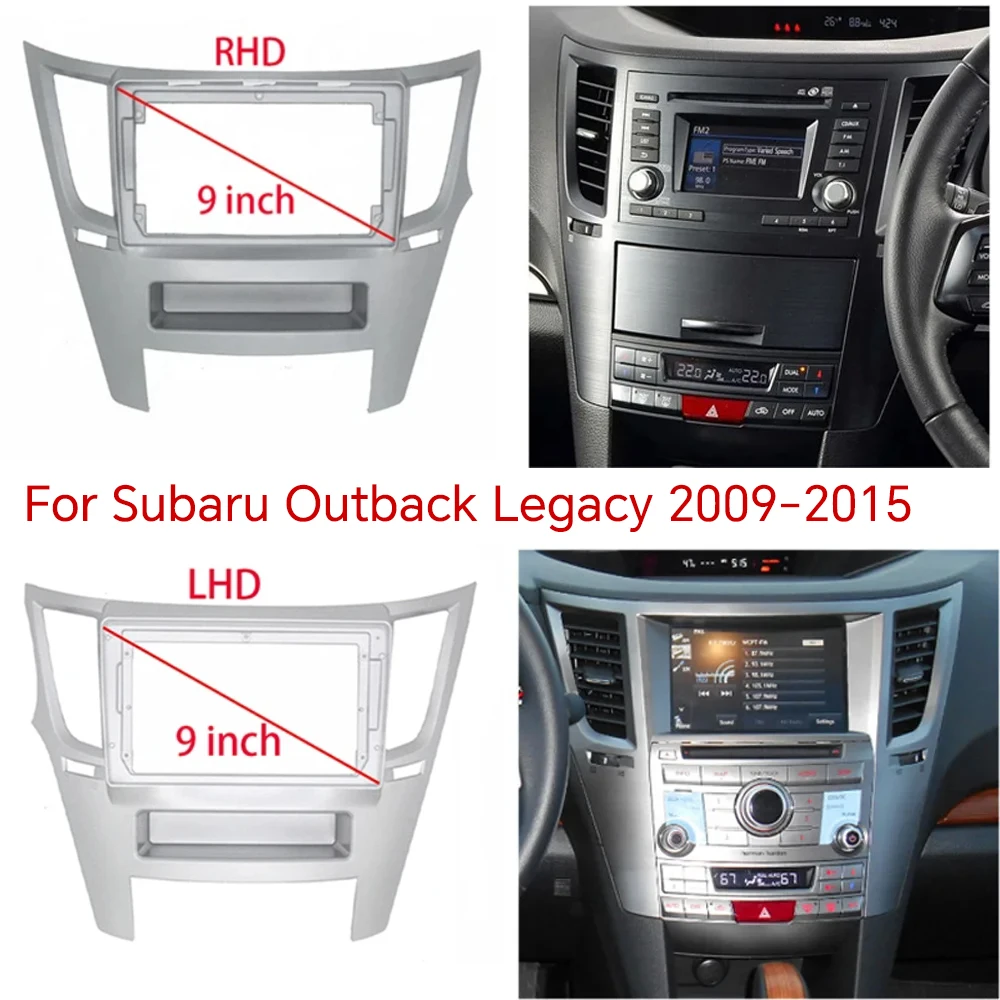 

9 Inch Car Frame Fascia Adapter For Subaru Outback Legacy 2009-2015 Android Radio Dash Fitting Panel Kit