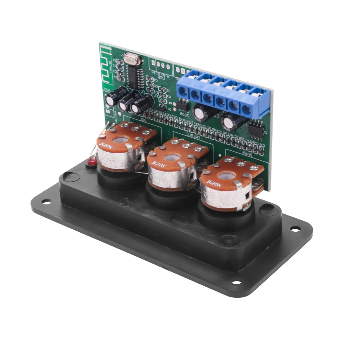 Bluetooth Amplifier Power Audio Board 20Wx2 Stereo Amp Sound Amplifiers AUX U Disk Decoder Treble Bass Adjustment