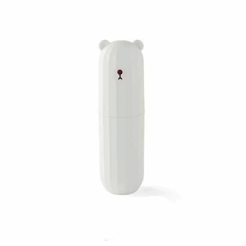 Plastic Travel Toothbrush Cup Large Capacity Cartoon Bear Toothpaste Holder Dust-proof Waterproof