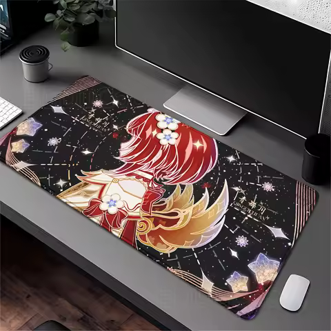 Tribbie Honkai Star Rail Kawaii Mouse Pad PC XXL Keyboard Rug Laptop Star Gaming teclado Mousepad Computer Anime Gamer Desk Mat