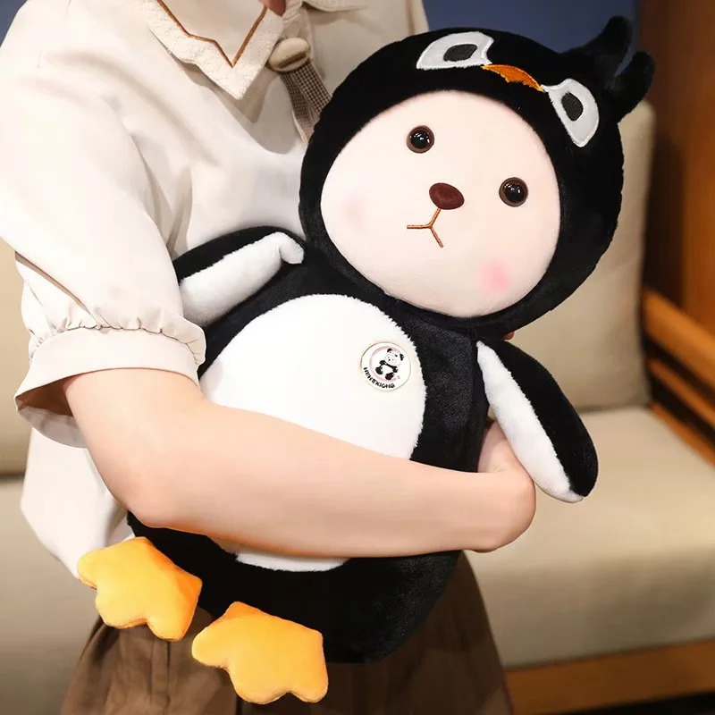 

12/30/40cm Penguin Transformation Bear Anime Plush Toy Cute Doll Stuffed Animal Soft Doll Plush Christmas Thanksgiving Gift