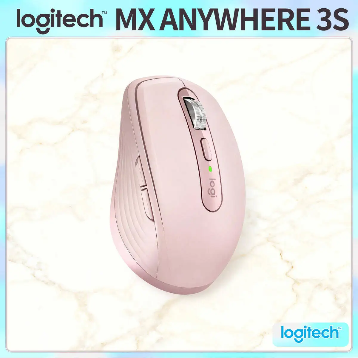 

Logitech MX Anywhere 3S Wireless Bluetooth Mouse 8000 DPI Silent Buttons Ergonomic Rechargeable for Laptop Office Gaming PC