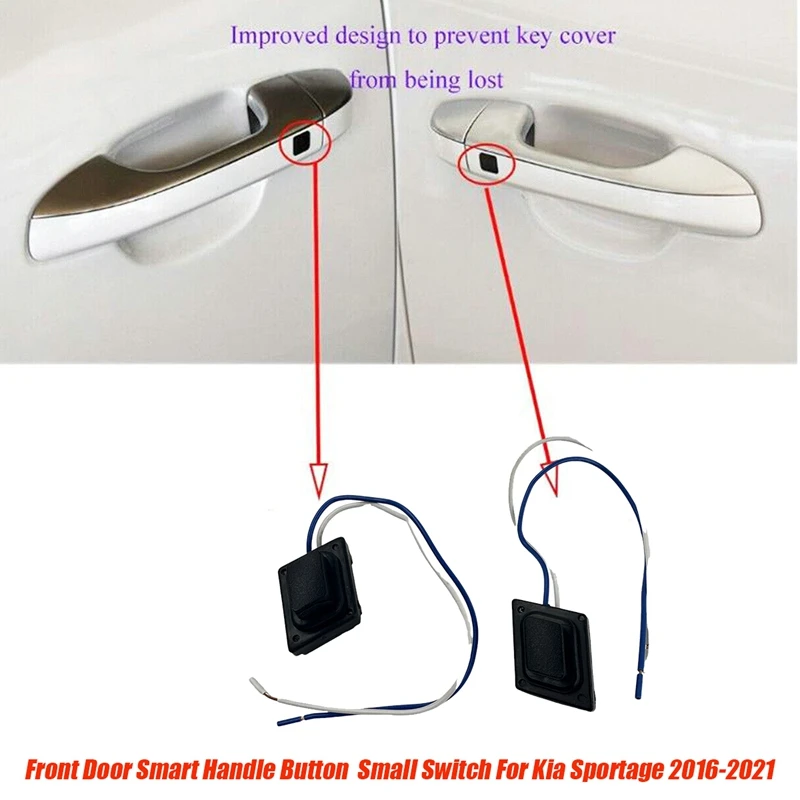 1Pair Front Door Smart Handle Button 82661-D9710 82651D9710 For Kia Sportage 2016-2021 Outside Puller Small Switch