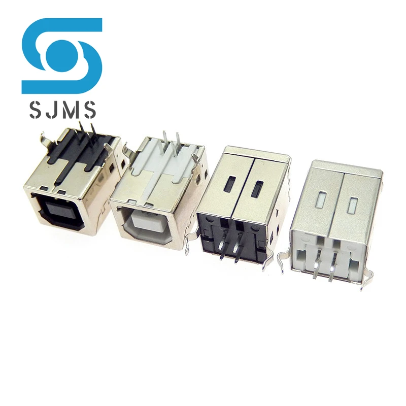 5PCS USB 2.0 BF Connector Socket Jack Female / Male Type B 90/180 Degree Connector PCB Mount Soldering Type D Printer Interface