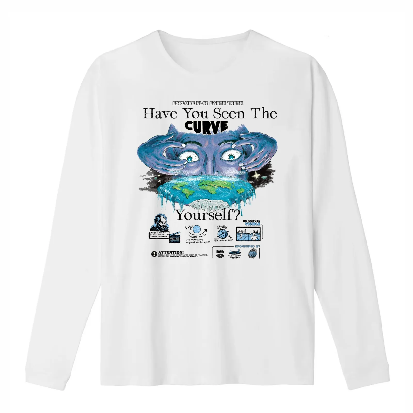 Explore the Flat Earth Truth T-Shirt Summer Casual Cotton Tee Oversized Streetwear Tops Vintage Graphic Print 100% Cotton