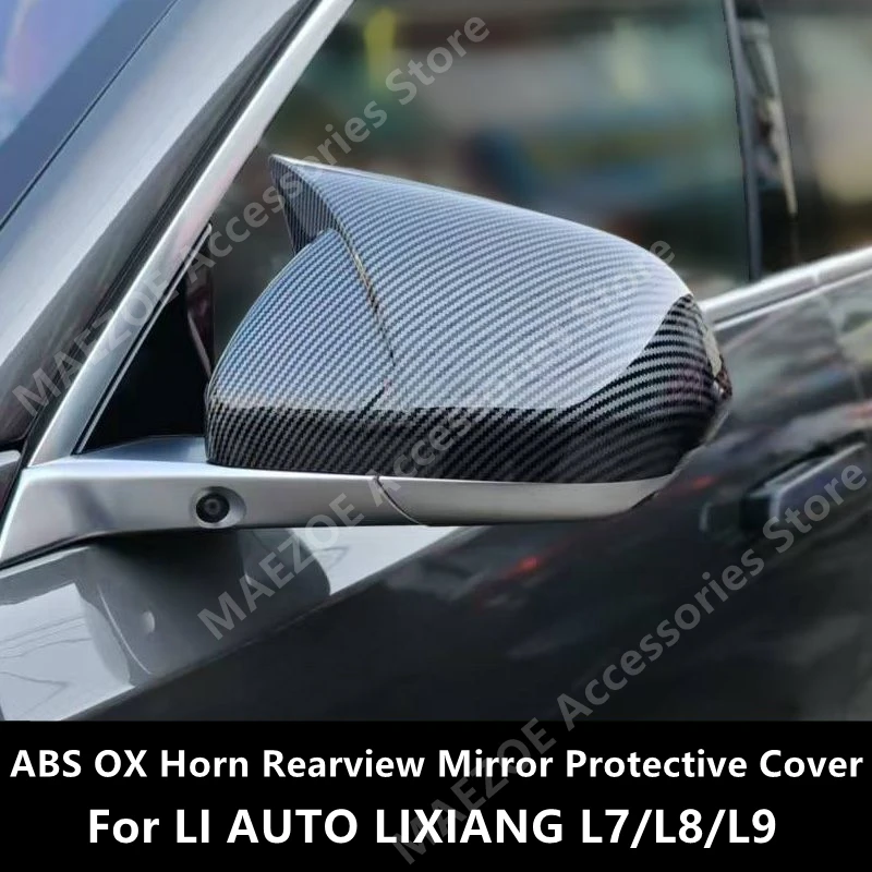 

Для LI AUTO LIXIANG L7/L8/L9 ABS OX Horn Защитный чехол для зеркала заднего вида, внешняя модификация автомобиля, защитные аксессуары, ремонт