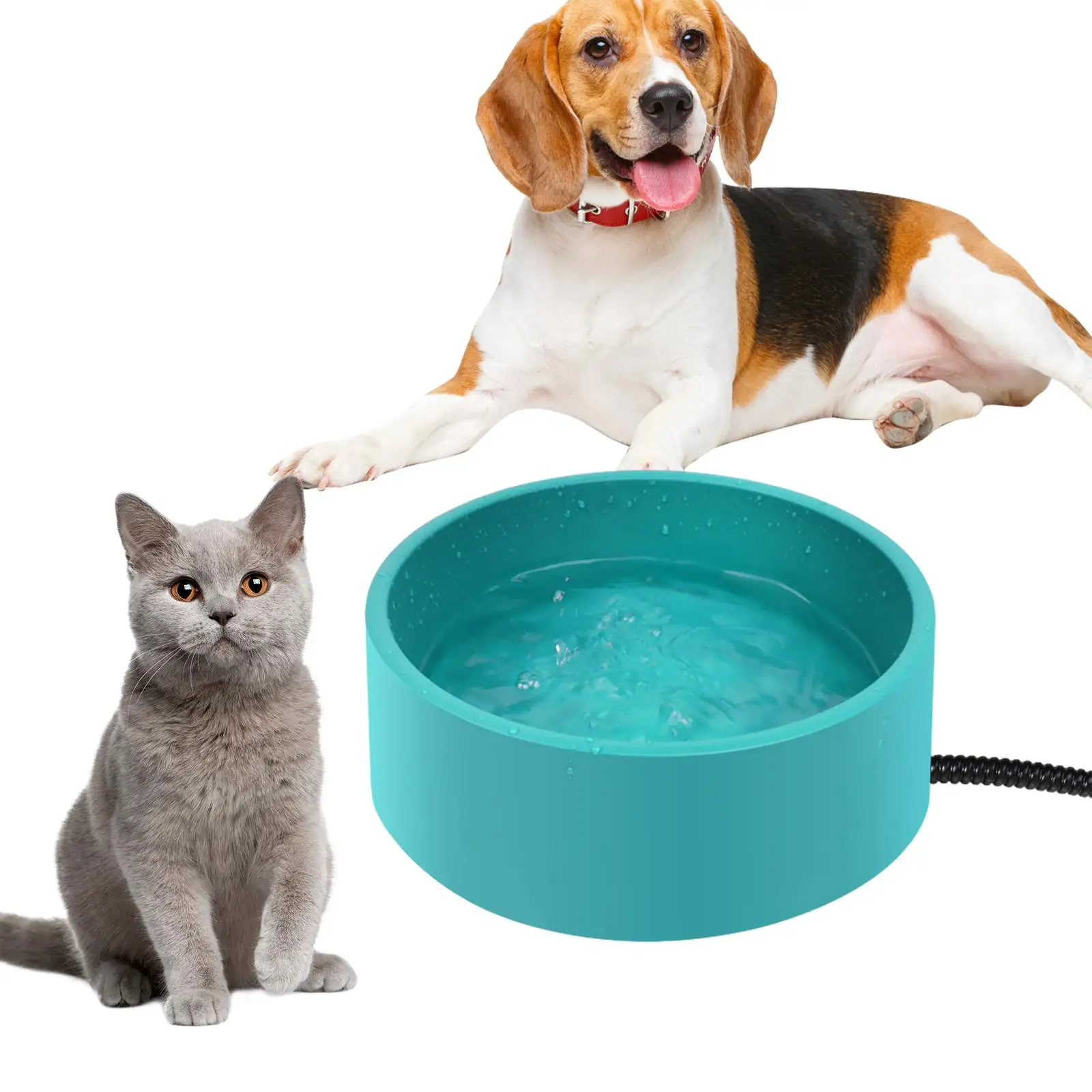 Beheizter Wassernapf für Hunde und Katzen im Winter, Thermalschüssel, Futternapf für Haustiere, Katzenfutterspender für Kätzchen, Heimtierbedarf, Hasenvogel