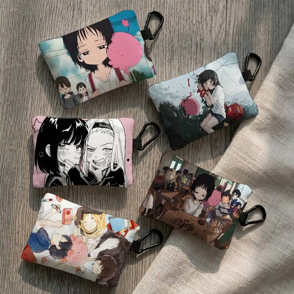 Anime TV T-Takopi's O-Original Sin Everyday Oxford Cloth Zipper Coin Purse - Lightweight Card Holder & Hanging Key Pouch