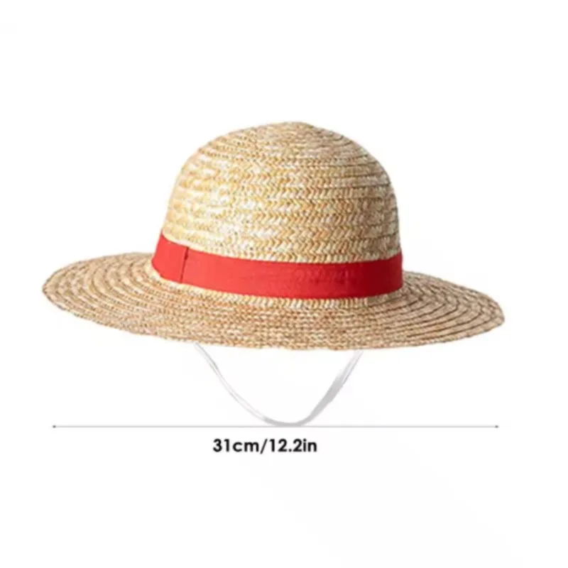 1pc of Anime Straw Sun Hat, Festival Party Role-Playing Props, Sun Hat, Parent- Summer Straw Beach Hat, Unisex, Anime Cosplay