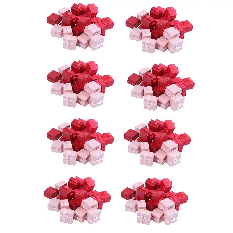 

Подарочный набор A01F из 192 предметов - квадратная шкатулка для колец на годовщины, свадьбы, дни рождения, разные цвета