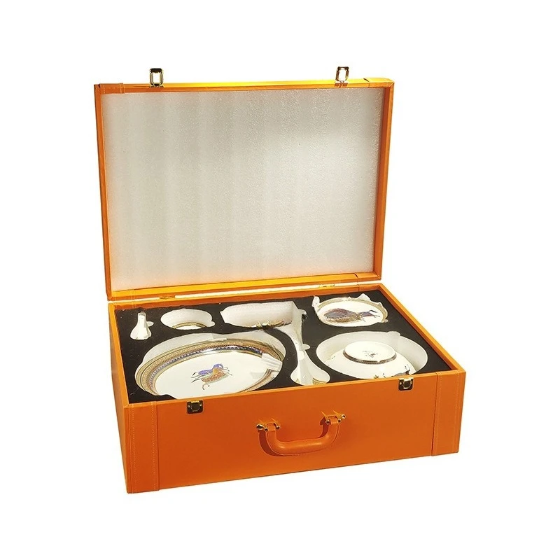 

Retro 36-piece floral matu home hotel western food bone china tableware set