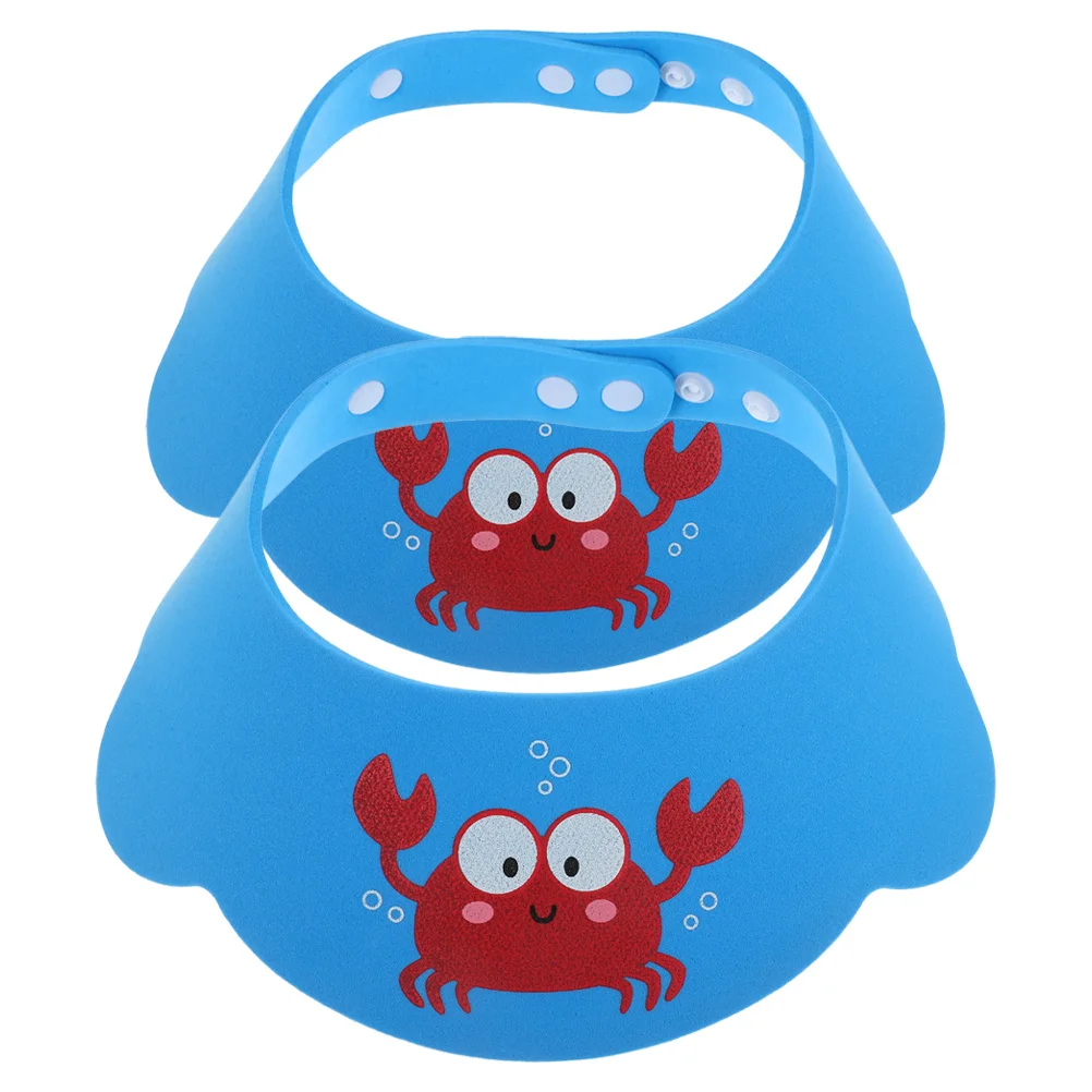 

2Pcs Thickened Kids Washing Shield Baby Shampoo Cap Adjustable Hair Wash Cover for Infant Toddler Bath Supplies